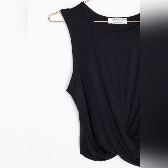 🌻2 for $20 | Zenana Knotted Crop Tank Top - Picture 4 of 11